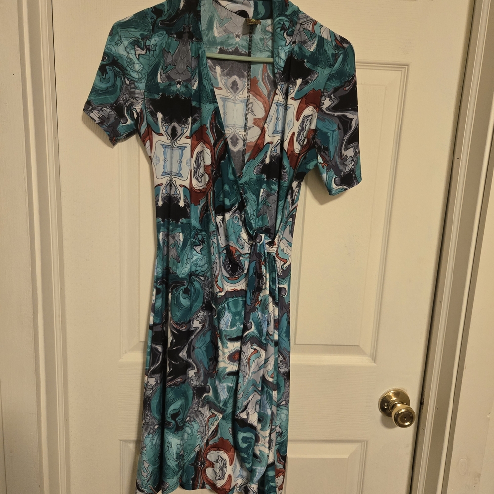Vibrant Abstract Print Dress